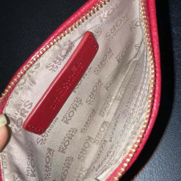 Michael kors red brown tan wristlet - Picture 5 of 8